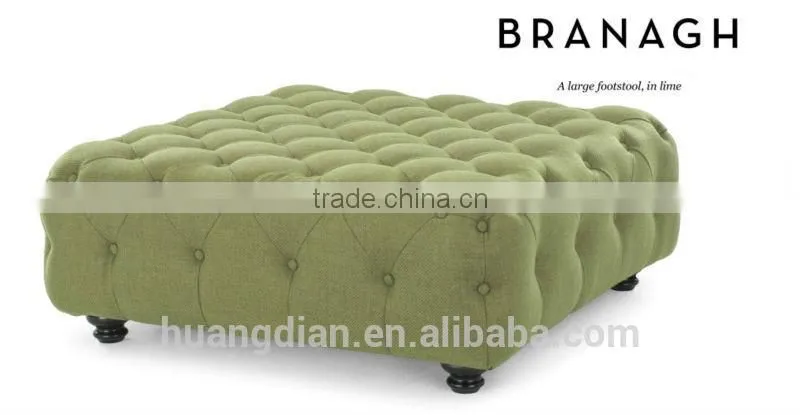 living room fabric round ottoman for round bed