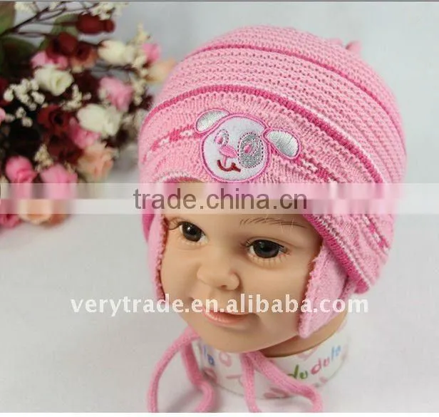 infant knitted earflap hat