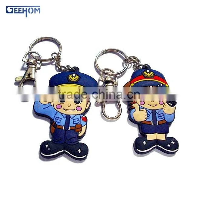 3d cartoon pvc figure keychain