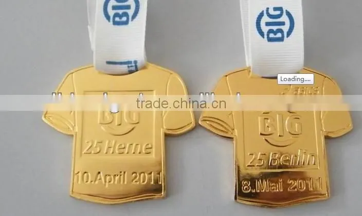 sports medal with ribbon, Silver medal, swimming medal, medal with lanyard