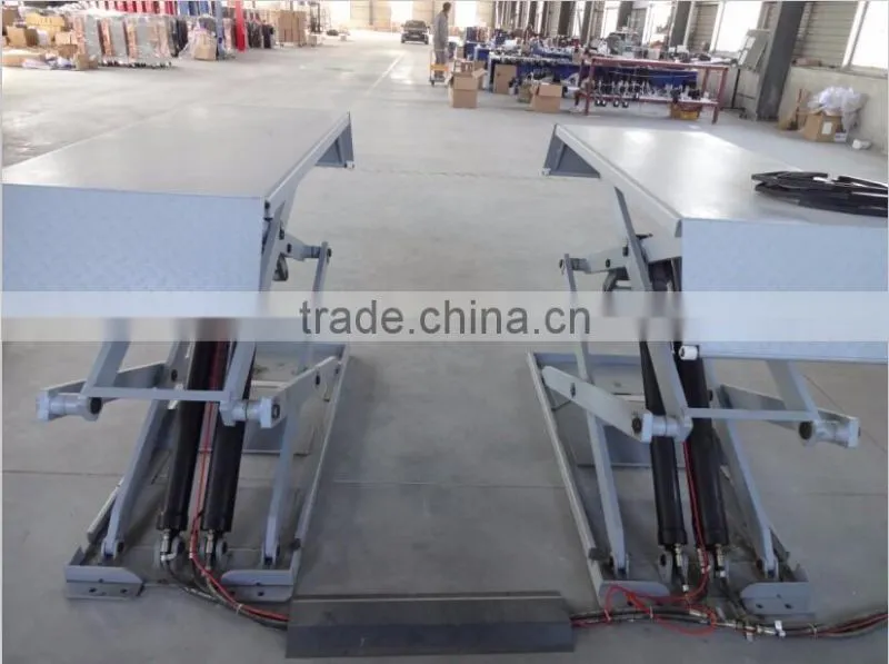electric car lift , extended scissor car lift platform ,3T,lifting platform,Double hydraulic cylinder lift with CE approved