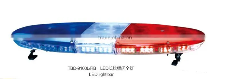 12V led police emergency red and blue strobe warning lightbar