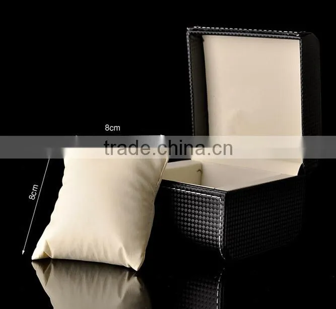 Black weave pattern PU & Wooden watch box custom made