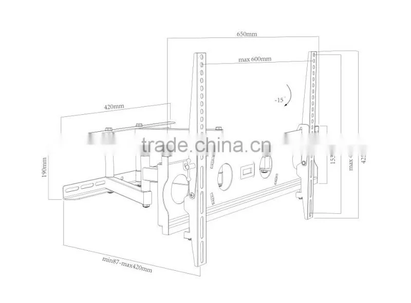 Tv bracket wall mount for 32"-70", wholesale full motion tv mount