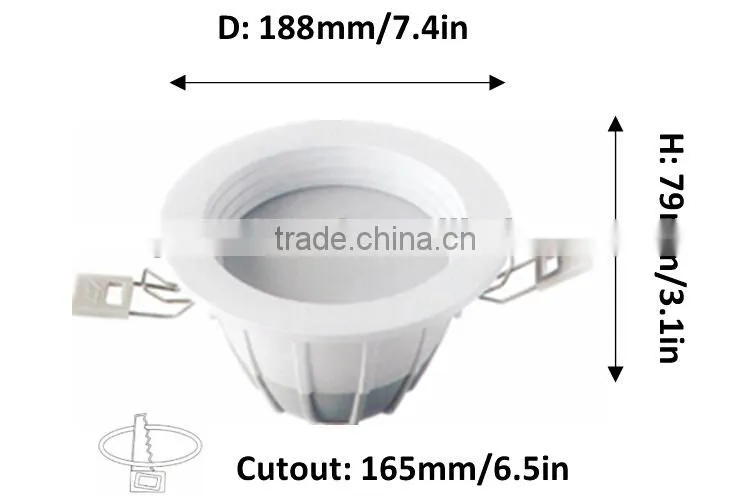 Driverless led downlight / Studio lighting kit / 16w white smd led downlight