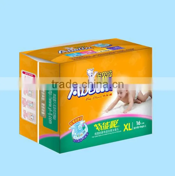 First Grade Cloth Like Baby Diaper with Magic Tapes