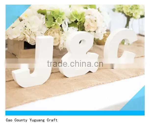 White decorative wooden letters wholesale for wedding decor