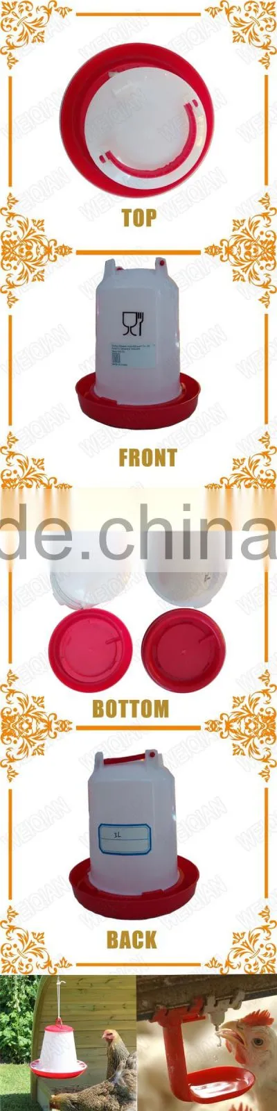hottest plastic broiler drinker for poultry with best quality WQ-D3