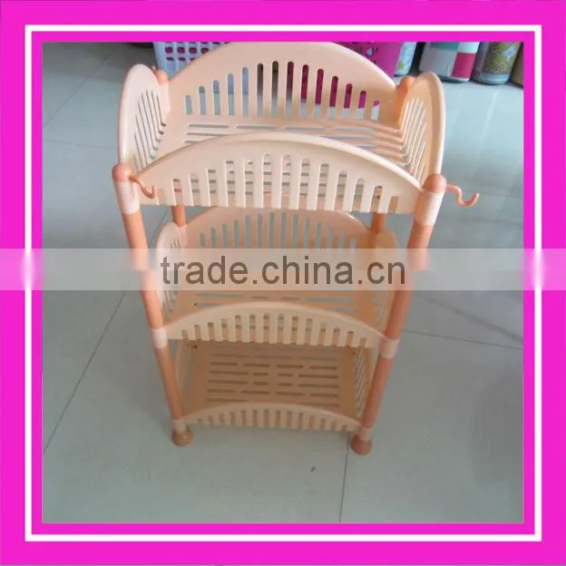 plastic storage rack / plastic folding rack / plastic rack with wheels