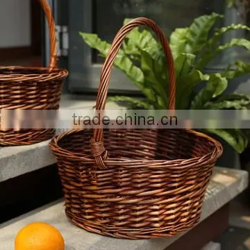 jiayu Manual wholesale wicker fruit basket with fabric liner