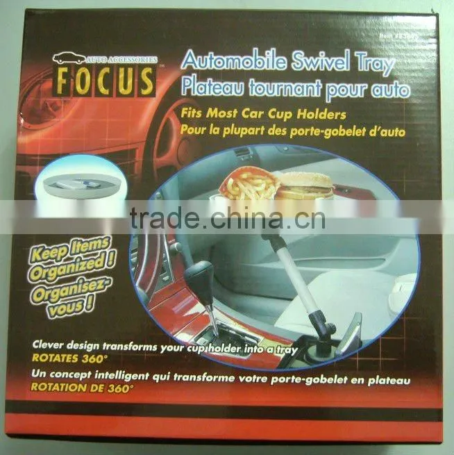Swivel food saucer,swivel car food tray
