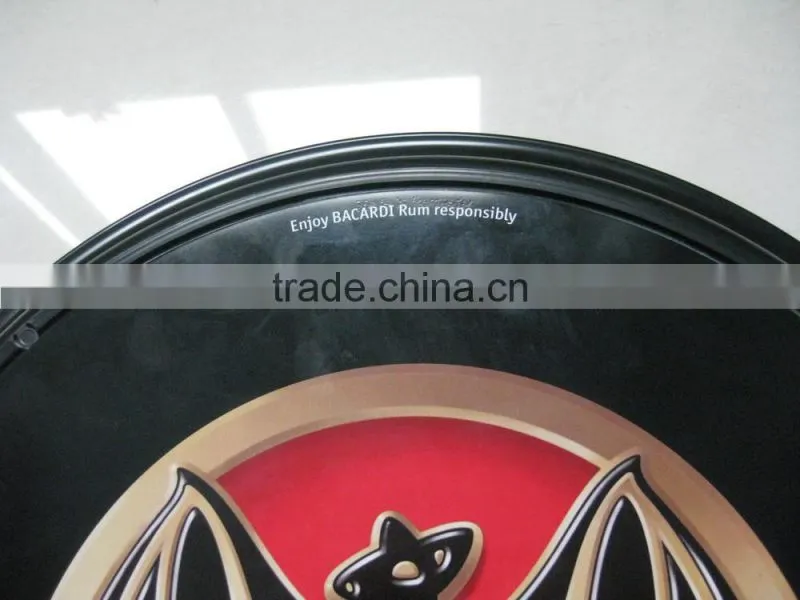 PP/PS/ABS Dia 37cm *2.6cm Plastic round snack serving tray/anti-skid anti-slip tray