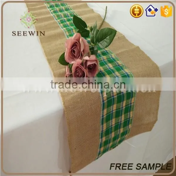 high quality 100% Burlap table runner
