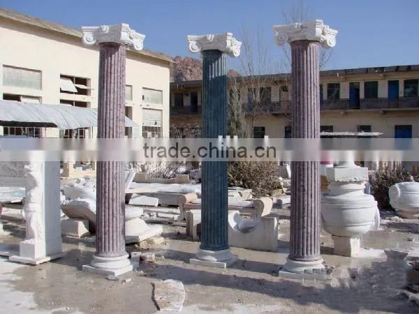 European sex lady stone column in pillar used for decorative