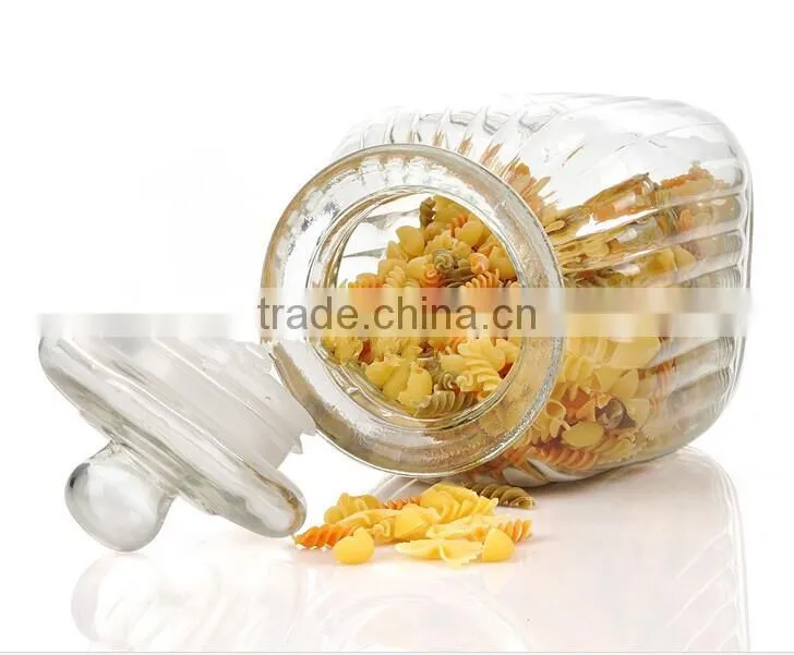 ZIBO square clear glass wholesale apothecary jars with glass lids