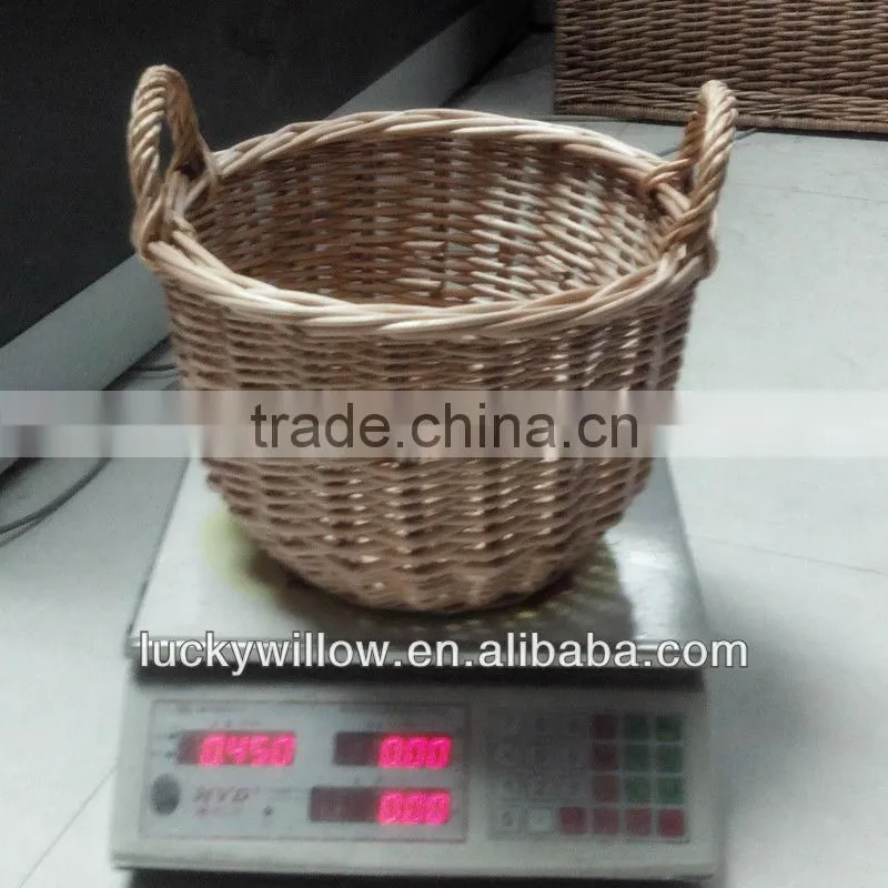 oval wickerrubbish basket