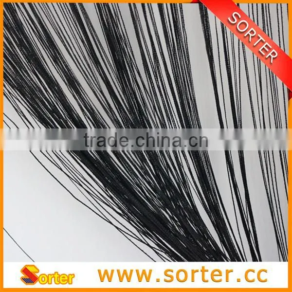 Black Polyester Tassel Fringe String Curtain