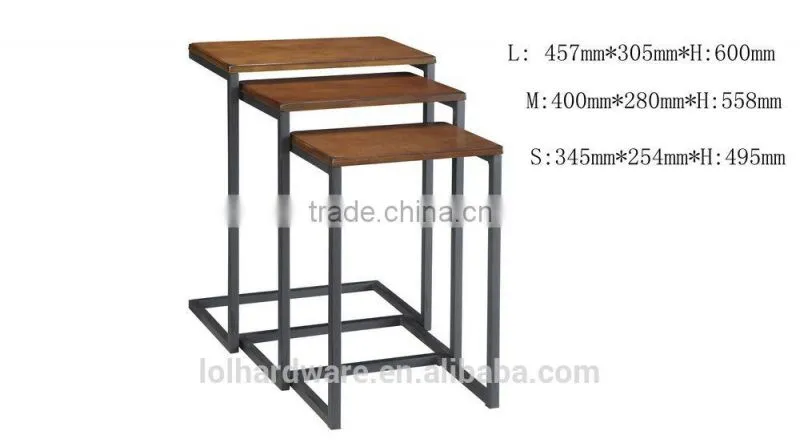Cantilever design home furniture metal round glass coffee table with iron frames