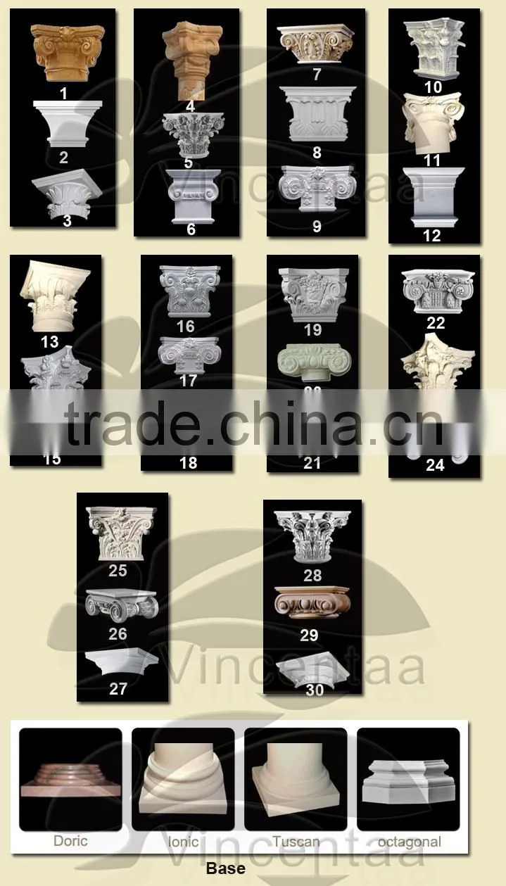 Hot selling granite column base with high quality