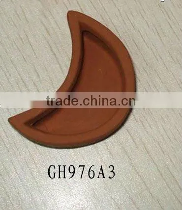 Hot sale mini moon shape terracotta candle holder