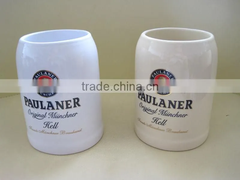 2015 large capacity and colorful shape ceramic beer mug