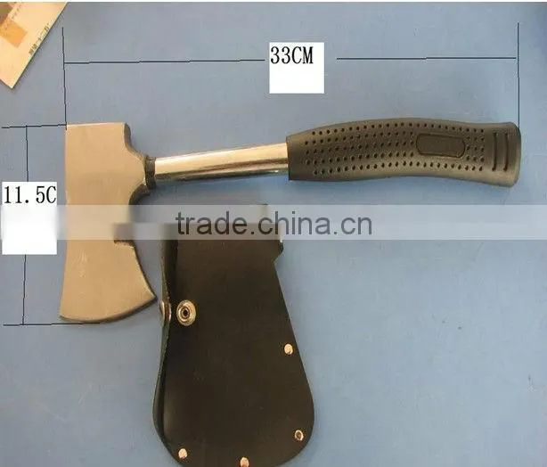 camp axe with steel handle