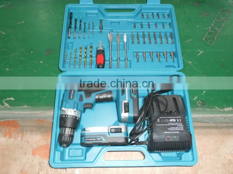 new 2014 manufacturer China wholesale alibaba supplier 18V Li-ion dewalt cordless drill of power tool sets tool box