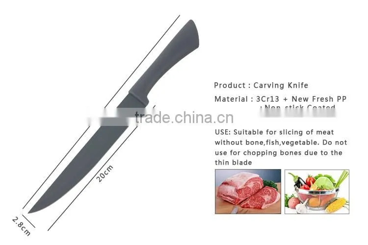 Non-stick Coated Stainless Steel Kitchen 5Pcs Knife Set
