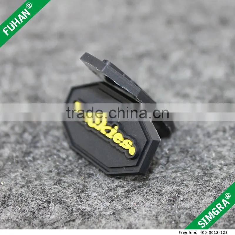 Brand Name Logo Embossed Printing Durable Rubber PVC Labels