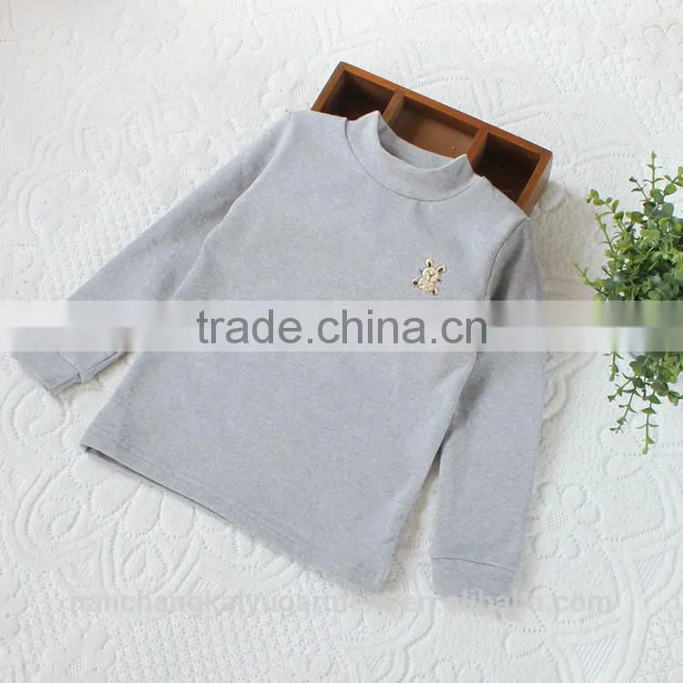 Autumn and winter is thick cotton girls boys half turtleneck bottoming shirt with children baby bring long sleeved T-shirt