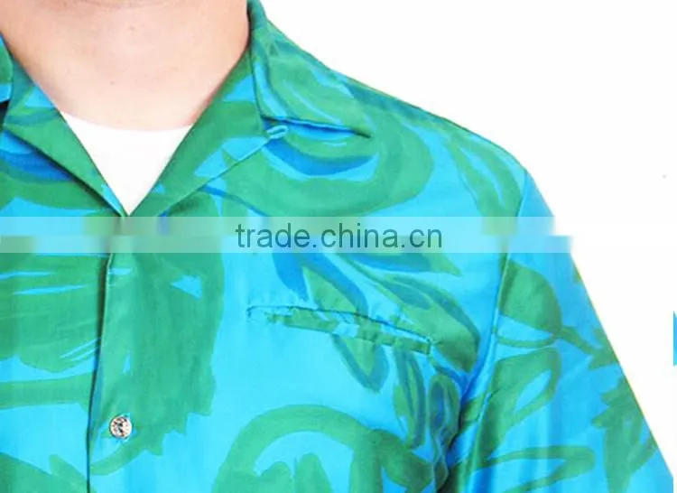 2017 OEM man hawaiian shirts short sleeve shirt
