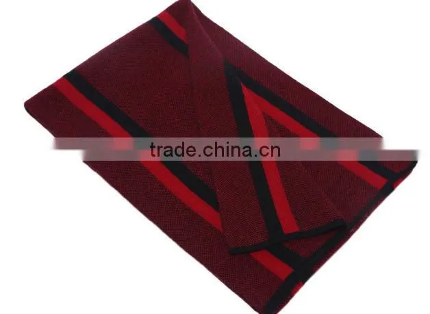 Rib Design Knitted Cashmere Scarf