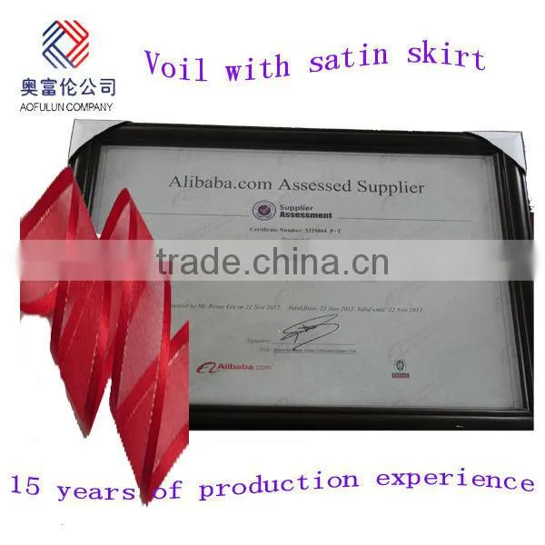 Voil with satin skirt organza ribbon