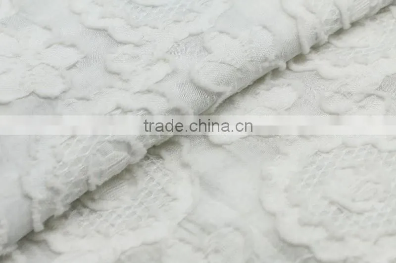 cutting flower woven nylon rayon jacquard for women's dress