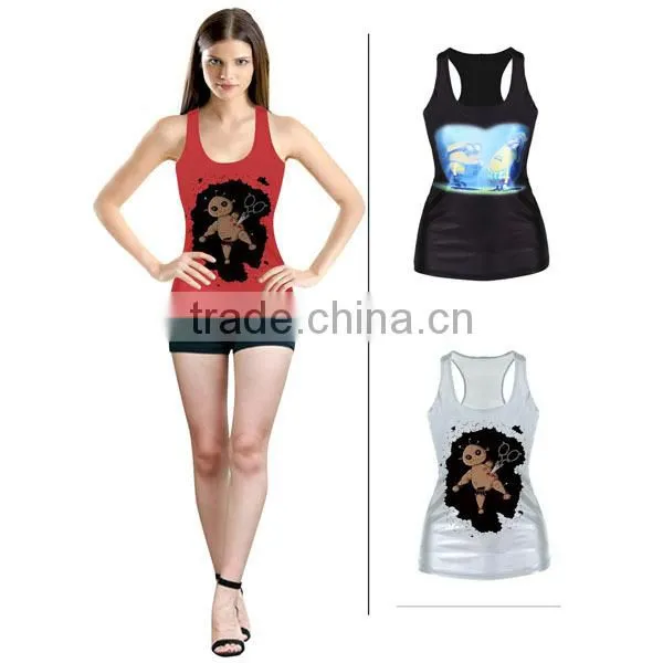 New Arrival Customized Women Tight Print Tank Top