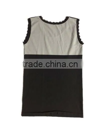 lace decorated double colors sport tank top/tube top