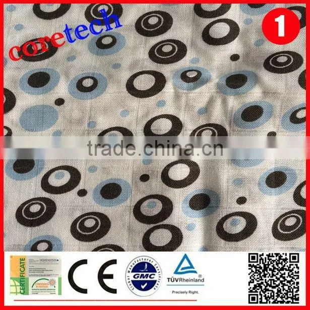 Anti-bacterial breathable organic cotton gauze fabric factory