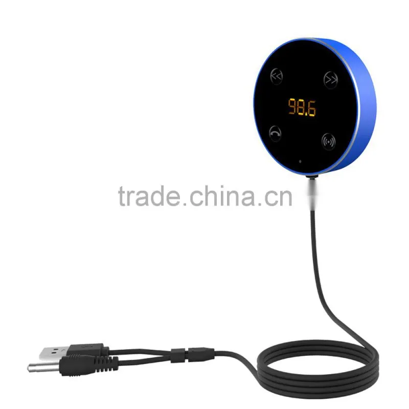 Bluetooth Car Kit FM Transmitter AUX Music Audio Receiver Hands-free 3.5mm with Dual USB Charger Car Accessories