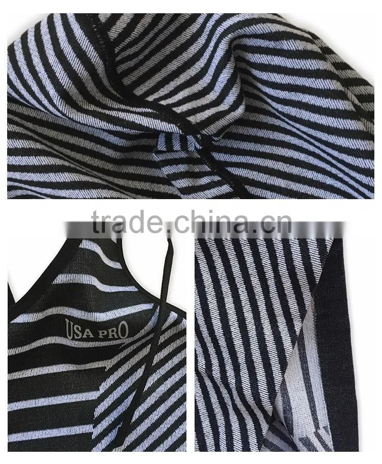 Wholesale sleeveless sports vest with hat summer workout wear ribbed tank top