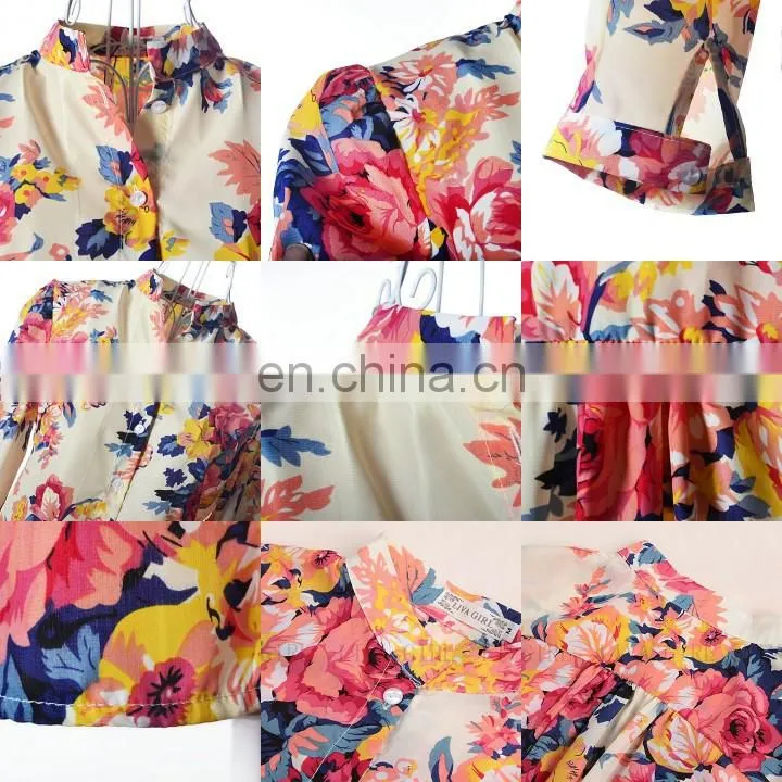 Floral printed sexy chiffon blouse,blouse ladies,chiffon style blouse