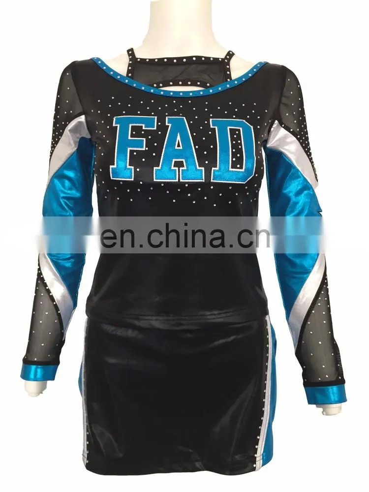 Cheap Price Custom Designed Dongguan Girls Cheerleading Uniforms Sexy