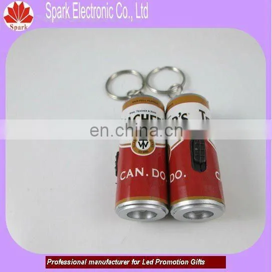 led can shape keychain plastic promotional items