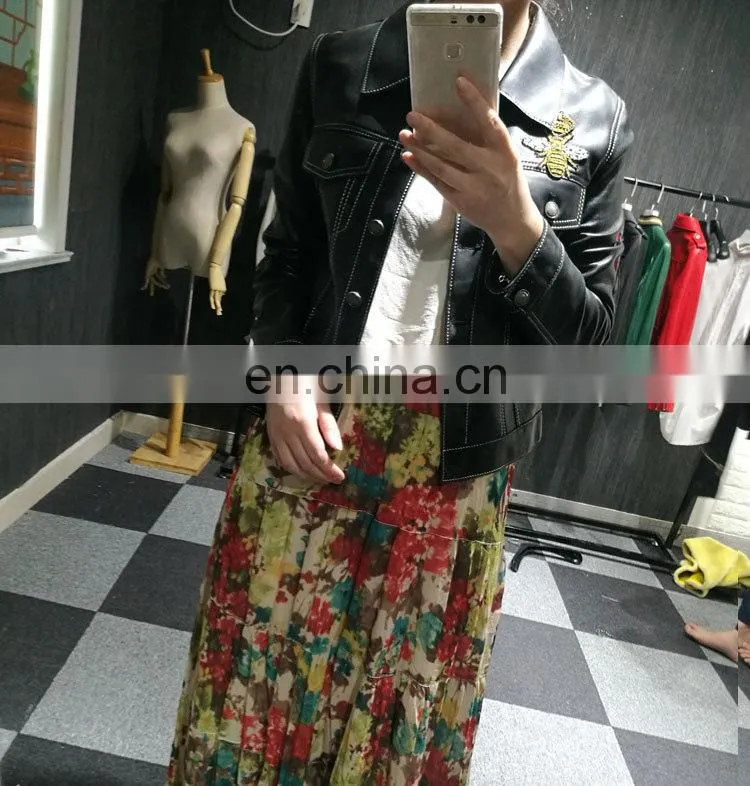 Fashionable Wholesale Women Real Leather Jacket for Ladies Cheap Leather Jackets