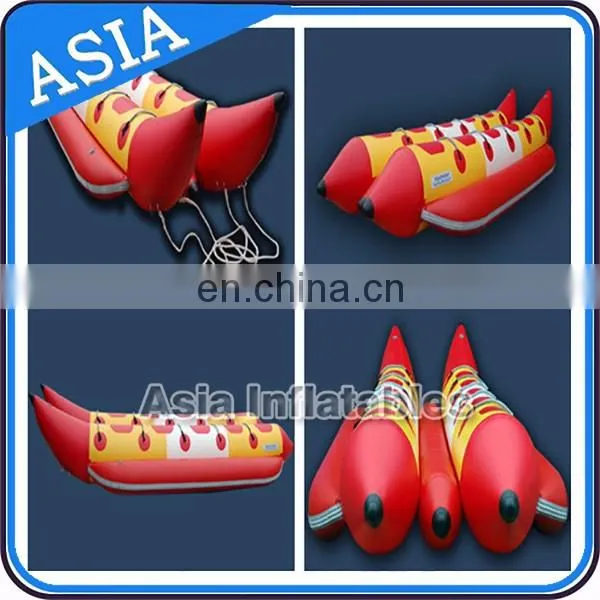 Super long 0.9mm PVC inflatable dragon boat Inflatable banana boat for 10 people