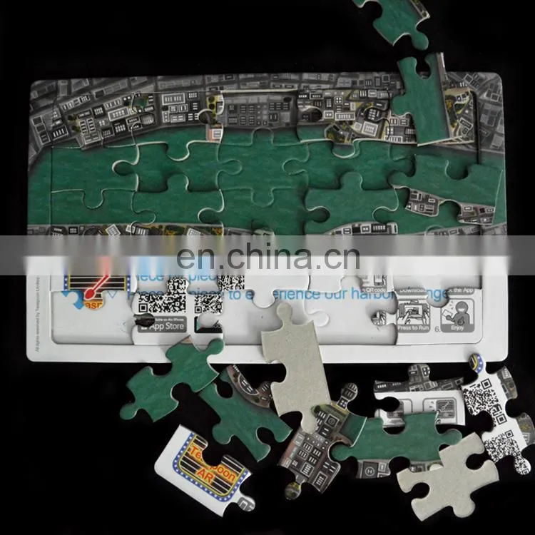12 pieces high quality glossy lamination educational jigsaw puzzle