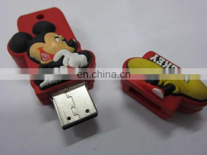 Cartoon charachter mini usb flash drive with company logo