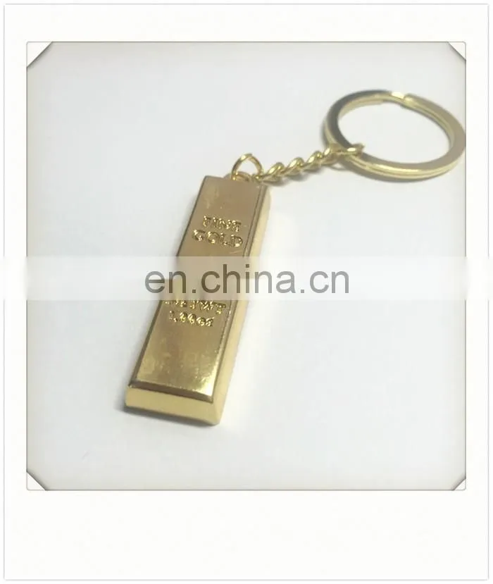 Gold plated promotional metal keychains