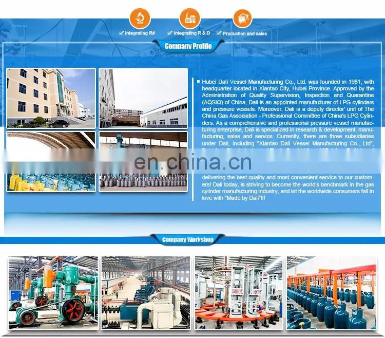 ISO HP295 10KG Steel Portable LPG Cylinder Cooking Propane Gas Bottle Factory Prices