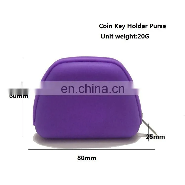 Promotion Coin Bank Case Custom Lady Small Key Purse Wallet Silicone Coin Bag