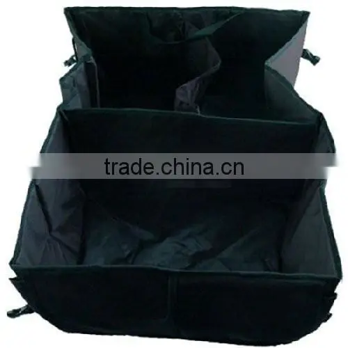 Multipurpose Cargo Trunk Storage Car Console Foldable Black Premium Quality Leakproof Heavy Duty Black Vehicle Organizer-Great F